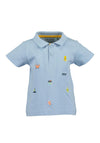 Blue Seven Baby Boy Short Sleeve Polo, Blue