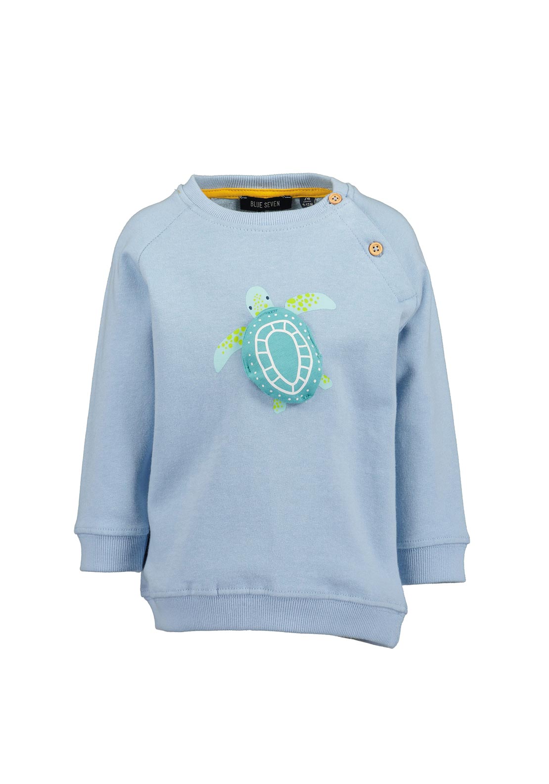 Blue Seven Baby Boy Turtle Print Long Sleeve Sweater, Blue