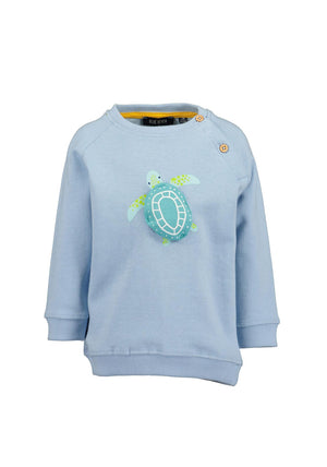 Blue Seven Baby Boy Turtle Print Long Sleeve Sweater, Blue