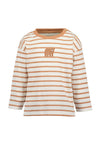 Blue Seven Baby Boy Stripe Long Sleeve Bear Top, White