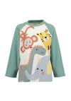 Blue Seven Baby Boy Animal Print Long Sleeve Top, White