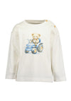 Blue Seven Baby Boy Teddy Tractor Long Sleeve Top, Cream