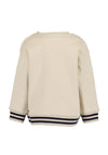 Blue Seven Baby Boy Tractor Long Sleeve Sweater, Cream