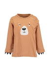 Blue Seven Baby Boy Bear Print Long Sleeve Top, Orange