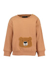 Blue Seven Baby Boy Bear Long Sleeve Sweater, Orange