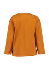 Blue Seven Baby Boy Dino Pocket Long Sleeve Top, Orange