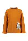 Blue Seven Baby Boy Zebra Long Sleeve Top, Orange