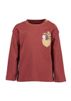 Blue Seven Baby Boy Hedgehog Long Sleeve Top, Red