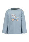 Blue Seven Baby Boy Tractor Long Sleeve Top, Blue