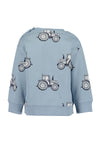 Blue Seven Baby Boy Tractor Print Long Sleeve Sweater, Blue