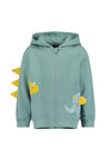 Blue Seven Baby Boy Long Sleeve Full Zip Hooded Sweater, Green