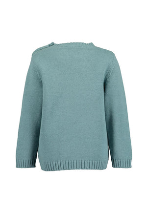 Blue Seven Baby Boy Knit Dino Long Sleeve jumper, Green