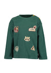 Blue Seven Baby Boy Badge Long Sleeve Top, Green