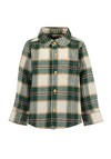 Blue Seven Baby Boy Long Sleeve Check Shirt, Green