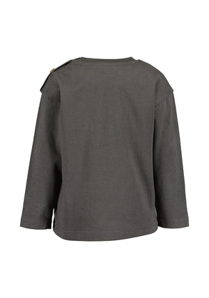 Blue Seven Baby Boy Animal Stripe Long Sleeve Top, Grey