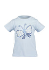 Blue Seven Baby Girl Butterfly Short Sleeve Tee, Blue