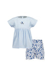 Blue Seven Baby Girl Floral Short and Top Set, Blue