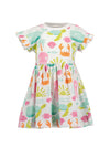 Blue Seven Baby Girl Short Sleeve Print Dress, Multi