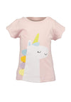 Blue Seven Baby Girl Short Sleeve Unicorn Tee, Pink