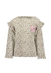 Blue Seven Baby Girl Animal Print Long Sleeve Top, Beige