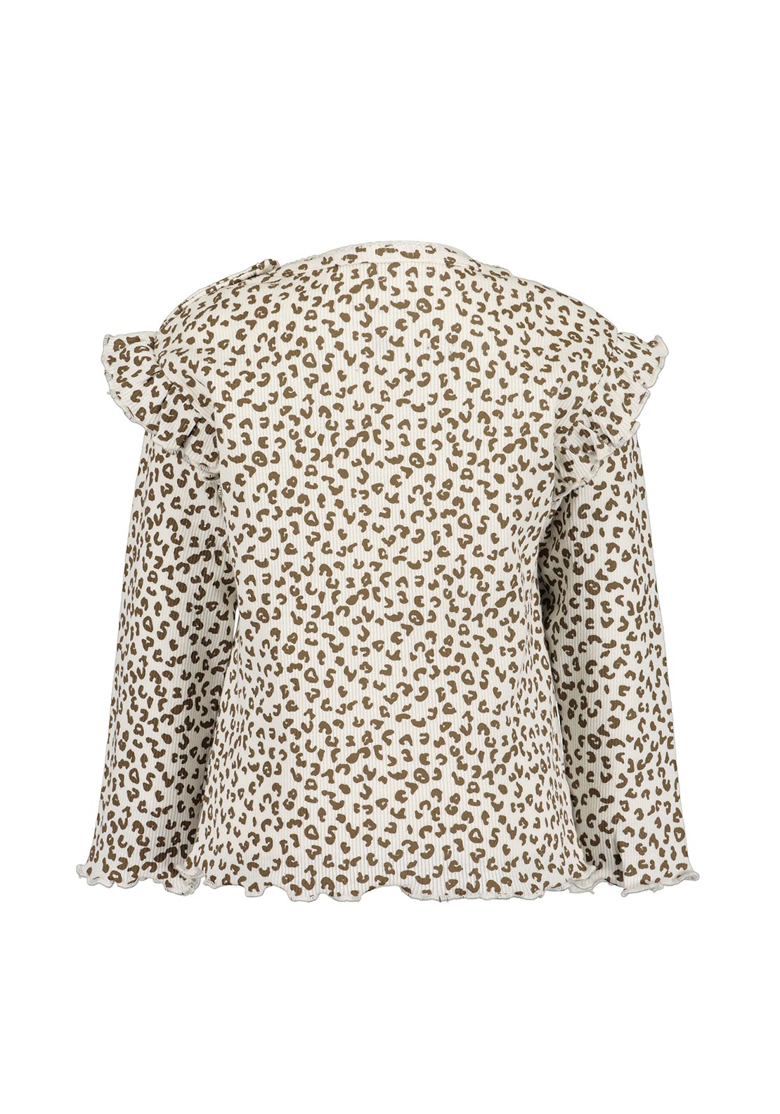 Blue Seven Baby Girl Animal Print Long Sleeve Top, Beige