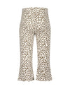 Blue Seven Baby Girl Animal Print Flare Legging, Beige