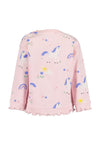 Blue Seven Baby Girl Unicorn and Rainbow Print Long Sleeve Sweater, Pink