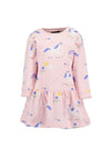 Blue Seven Baby Girl Unicorn Long Sleeve Sweater Dress, Pink