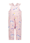 Blue Seven Baby Girl Unicorn Dungaree, Pink