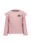 Blue Seven Baby Girl Cat Long Sleeve Top, Pink