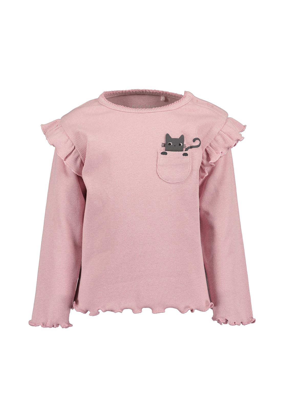 Blue Seven Baby Girl Cat Long Sleeve Top, Pink
