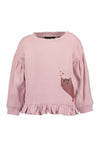 Blue Seven Baby Girl Cat Long Sleeve Sweater, Pink