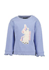 Blue Seven Baby Girl Unicorn Print Long Sleeve Sweater, Purple