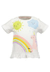 Blue Seven Baby Girl Unicorn Frill Hem Short Sleeve Tee, White