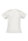 Blue Seven Baby Girl Unicorn Frill Hem Short Sleeve Tee, White