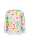 Blue Seven Baby Girl Sea Long Sleeve Sweater, White