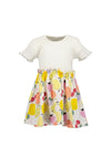 Blue Seven Baby Girl Fruit Print Dress, White