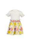 Blue Seven Baby Girl Fruit Print Dress, White