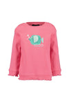 Blue Seven Baby Girl Fish Long Sleeve Sweater, Pink
