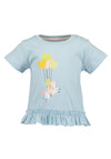 Blue Seven Baby Girl Unicorn Frill Hem Short Sleeve Tee, Blue