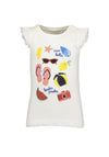 Blue Seven Mini Girl Frill Sleeve Seaside Tee, White