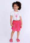 Blue Seven Mini Girl Plisse Skirt, Pink