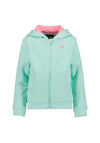 Blue Seven Mini Girl Rainbow Long Sleeve Hooded Jacket, Green