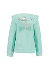 Blue Seven Mini Girl Rainbow Long Sleeve Hooded Jacket, Green