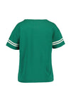 Blue Seven Mini Girl Foil Heart Short Sleeve Tee, Green