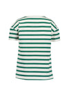 Blue Seven Mini Girl Stripe Short Sleeve Tee, Green