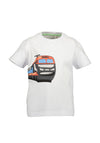 Blue Seven Mini Boy Short Sleeve Train Tee, White