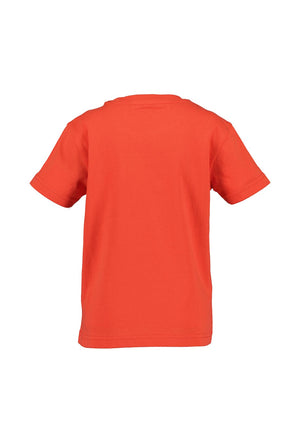 Blue Seven Mini Boy Short Sleeve Fire Engine Tee, Red