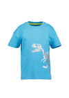 Blue Seven Mini Boy Foil Dino Short Sleeve Tee, Blue