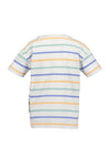Blue Seven Mini Boy Tractor & Stipe Short Sleeve Tee, White